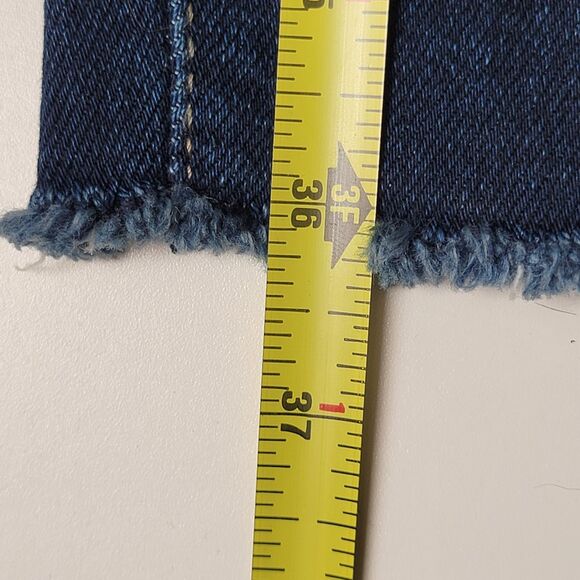 Disclosure Skinny Jeans Women's Size 12 Frayed Cuffs Slit Mid Rise Stretch Denim - Picture 7 of 7
